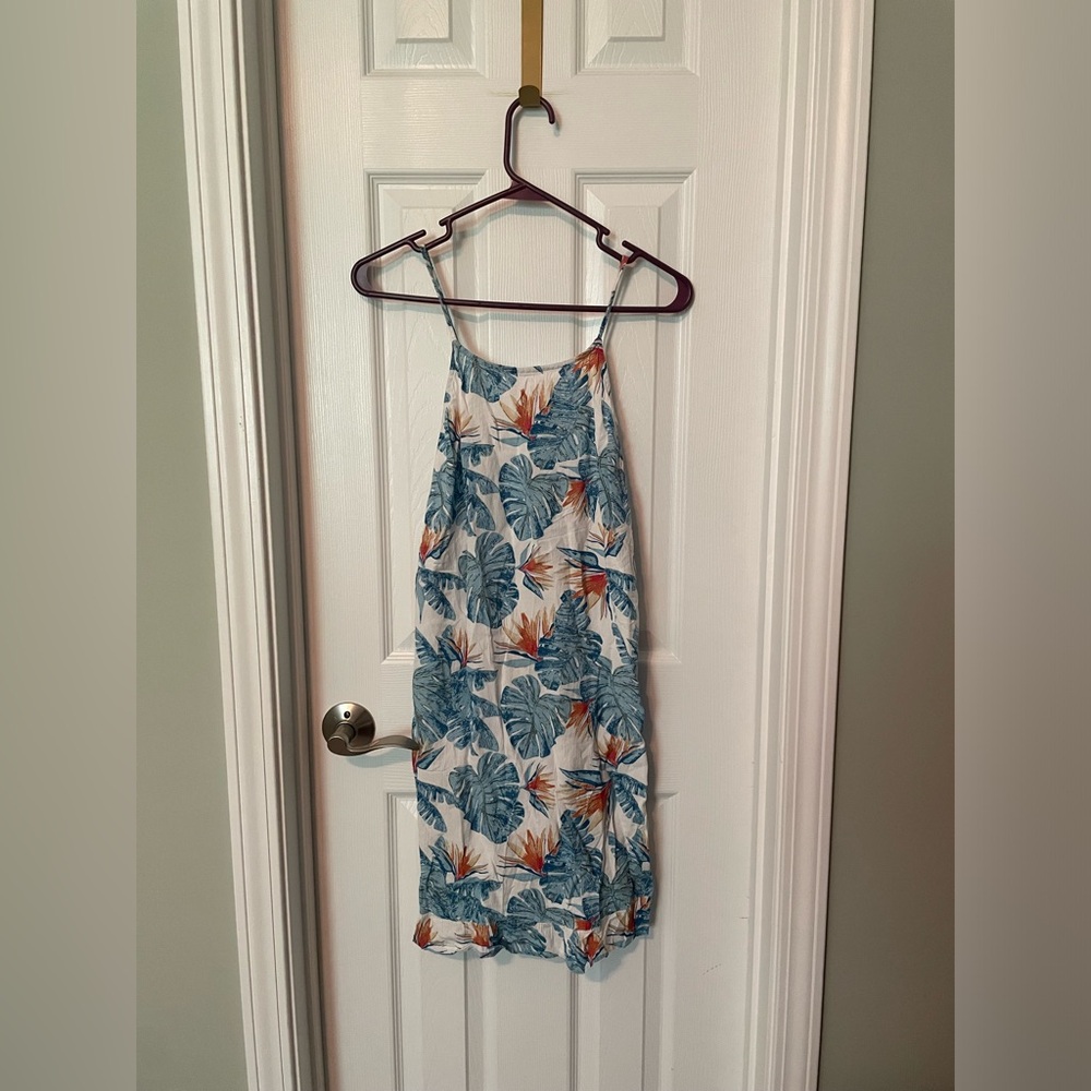 Roxy Tropical Leaf Print Sundress